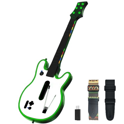 Lyvix Wireless Guitar Controller for PS4/PS3/PC - for Guitar Hero, Rock Band & Clone Hero Games and...