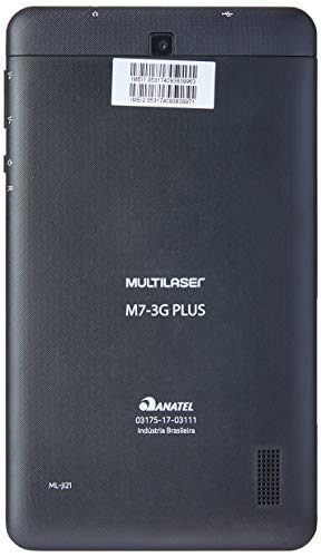 Tablet Multilaser M7 3G Plus Sênior 1Gb Ram Câmera 2.0 Mp+1.3 Mp Tela 7 Memória 8Gb Dual Chip Preto