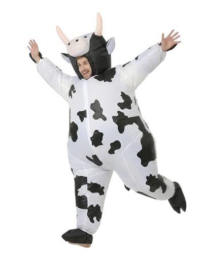 FUNFOCUS Costume de vache gonflable pour adulte - Costume de vache amusant pour adulte - Parfait...