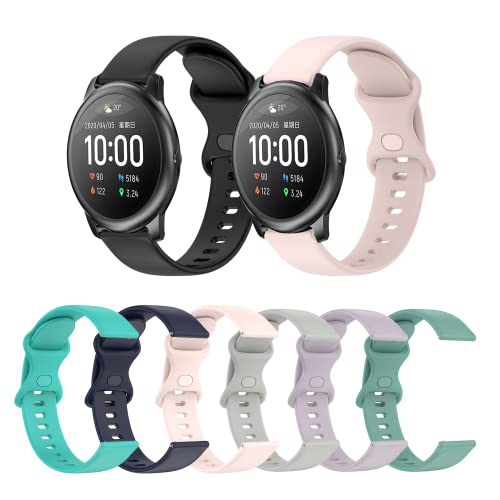Image of 20mm Soft Silicone Nato Strap Replacement Belt Band For Fastrack Reflex Vybe Smart Watch Straps [ Not for any Other Model]