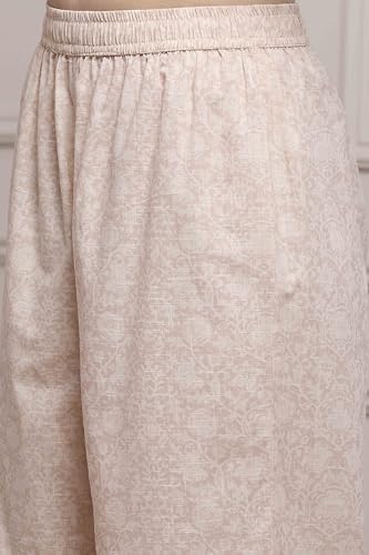 Image of BIBA Women Cotton Printed Straight Suit Set