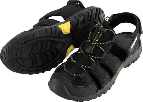CRESSI Luca Sandals Black/Yellow 40 - Cómoda Sandalia de Trekking Unisex Ideal para Aventuras al Aire Libre, Especialmente Adecuada para Senderismo en Entornos Acuosos, Negro/Amarillo, 40
