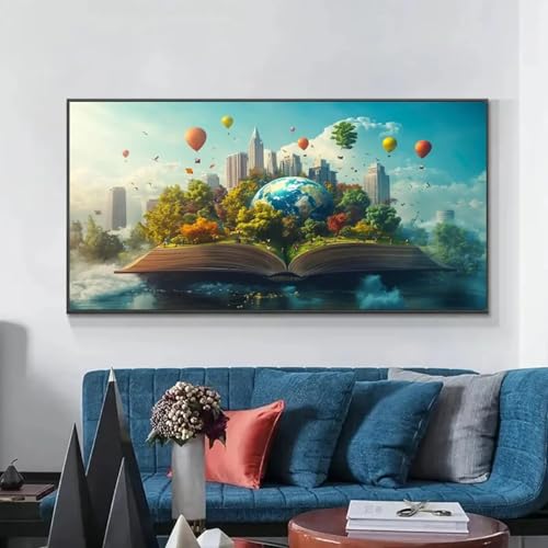 Impression de paysage de terre fantastique pour stimuler l'imagination dans une salle d'étude