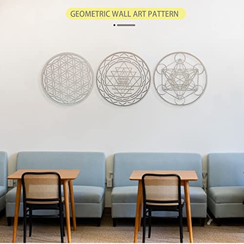 Arte de pared de geometría sagrada paneles de esculturas decorativas de diseño 6