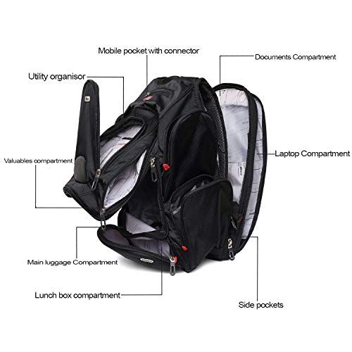 Image of Bleu 35 Ltrs Black Laptop Bag (LB-445)