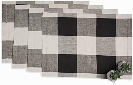 D'Moksha Homes Christmas Table Runner 100% Pure Linen Hemstitch Table Runners, Machine Washable- Thanksgiving, Xmas Holidays, Festive Decoration, Halloween, Great Gift 14 X 36 Inch Snowy White