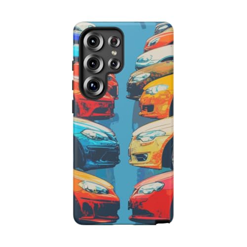 Coque Samsung S25 Ultra voitures art coloré pour le bureau