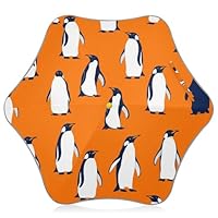 Stick Kids Umbrella for Girls Windproof Uv Protection Sun Umbrella Kid Boy Umbrellas for Rain Cartoon Penguins Orange