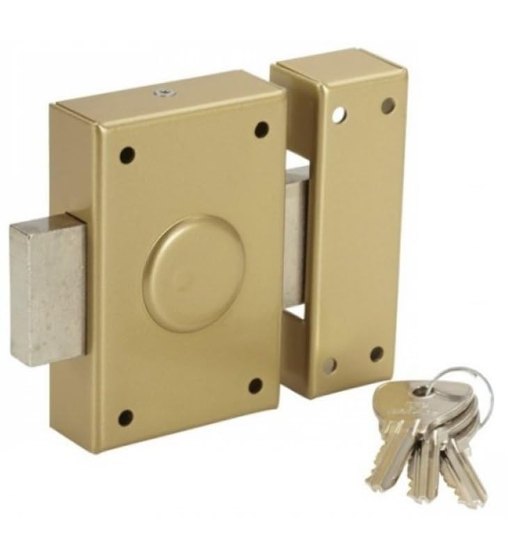 Verrou Bricard pour porte de cave Cylindre 1 entrée extérieure 35 mm 3 clés crantées