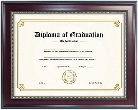 GraduatePro 8.5x11 Diploma Frame, Picture Frame for Wall and Tabl...