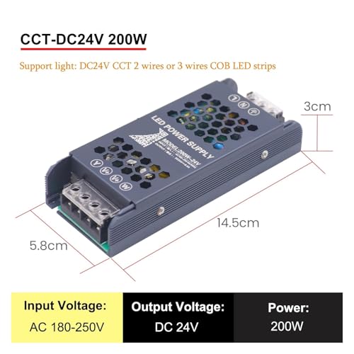 Transformateur LED CCT 24V 200W haute performance pour installation fiable - 2