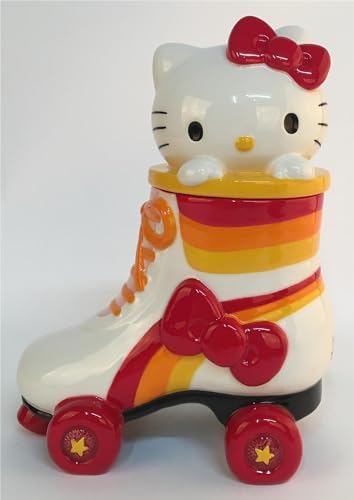 Blue Sky Clayworks Hello Kitty Roller Derby Cookie Jar, 8.25" L x...