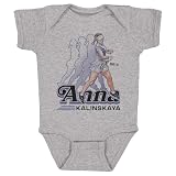 500 LEVEL Anna Kalinskaya Retro One-Piece Infant Bodysuit (Heather Gray, 6M)