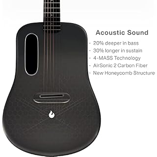 LAVA ME 3 Smartguitar, 36 Inch Guitare Acoustique en Fibre de Carbone, effets de performance multiples, convient aux… - Les Beatles, Paul McCartney, John Lennon, RIngo Starr, George Harrison LAVA ME 3 Smartguitar, 36 Inch Guitare Acoustique en Fibre de Carbone, effets de performance multiples, convient aux… – Image 6