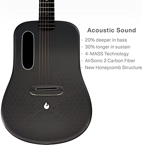 LAVA ME 3 Smartguitar, 36 Inch Guitare Acoustique en Fibre de Carbone, effets de performance multiples, convient aux… - Les Beatles, Paul McCartney, John Lennon, RIngo Starr, George Harrison LAVA ME 3 Smartguitar, 36 Inch Guitare Acoustique en Fibre de Carbone, effets de performance multiples, convient aux… – Image 7