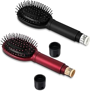 2 Pieces Diversion Safe Hair Brush to Hide Money, Cash, Mini Key, Pills, Small Jewelry 2.76 Inch Depth Secret Hide Brush Secret Compartment Items Stash Container Hair Brush Comb for Travel or at Home