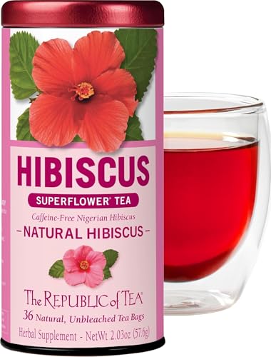 Image of The Republic of Tea Natural Hibiscus Herbal Tea, Caffeine Free, 36 Count