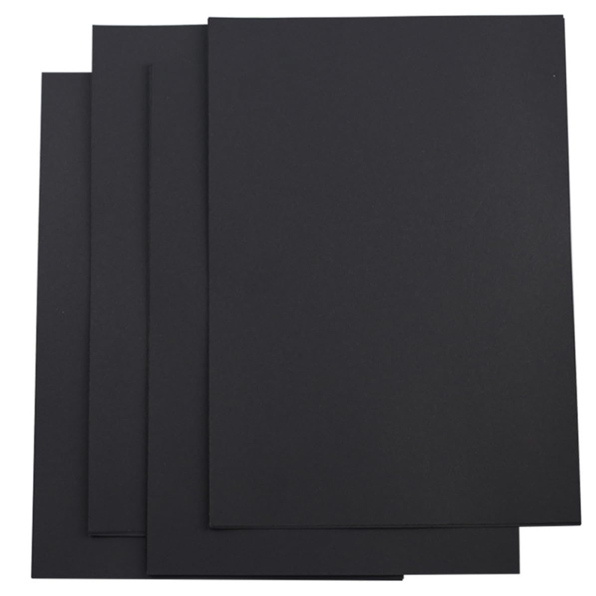 HAPINARY 100 Stück A4 Schwarzes Malpapier 200gsm Wasserfestes und Glattes Zeichenpapier für Selbstgemacht für Weihnachtskarten und Kreative Bastelprojekte