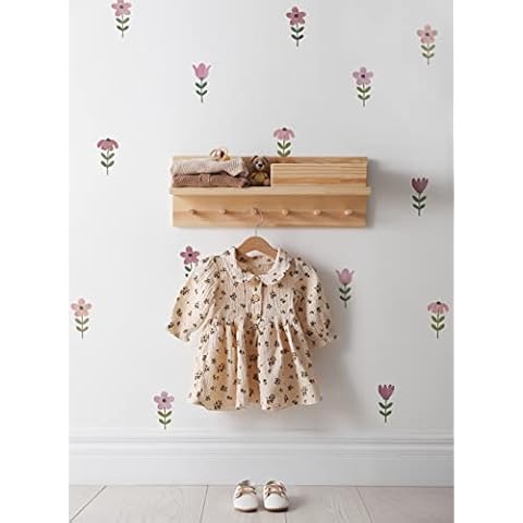 Tiny Watercolor Flowers Peel and Stick Wall Stickers (Blush Pink) Cover