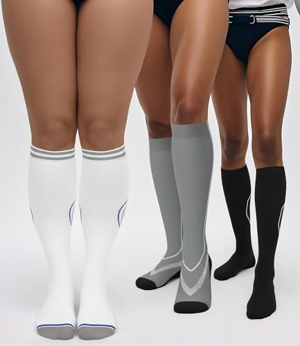 Image of FuelMeFoot 3 Pack Copper Compression Socks - Compression Socks Women & Men Circulation - Best for Medical,Running,Athletic