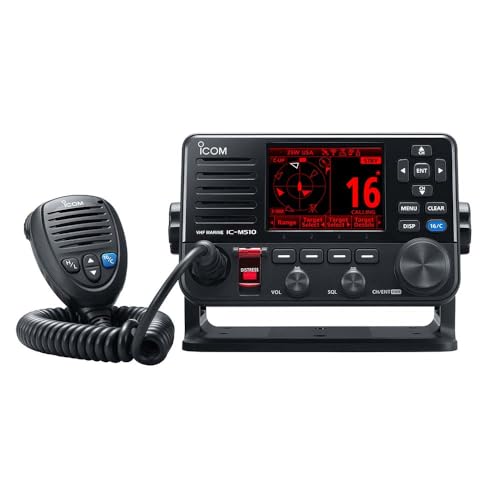 Image of Icom M510 VHF Fixed Mount Radio with 3.5 inch TFT LCD Display