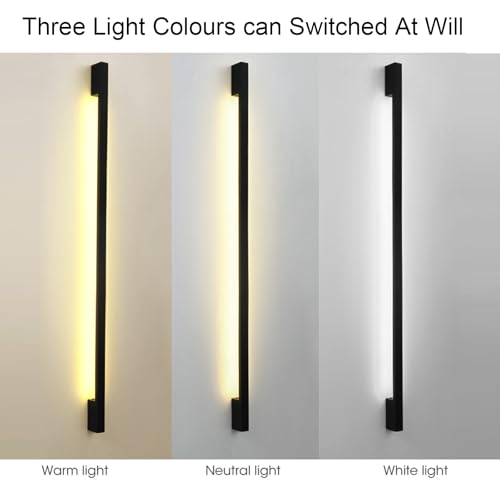Aplique de pared LED rectangular de 60cm con luz tricolor ajustable para pasillo 7