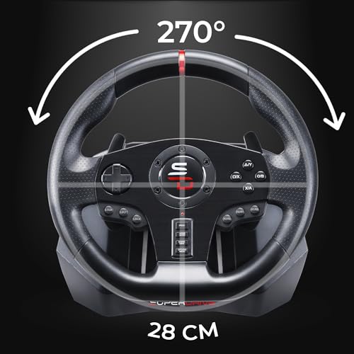 Superdrive Gs850-X Racing Volante con leva del cambio manuale, 3 pedali, levette del cambio per Xbox Series X/S, Ps4, Xbox One - Controller - Immagine 2