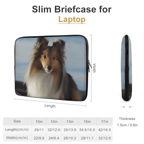Funda Protectora para Laptop 17 Pulgadas con Diseño de Perro Shetland miniatura 2