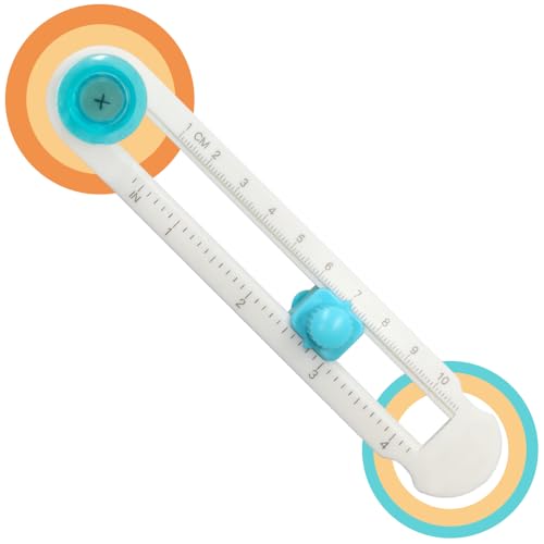 GYSRXS Cortador Circular Papel 2 10CM Ajustable Cortador de Círculos 360°Cortadora Papel Giratorio para Tarjetas de DIY Papel de la Foto Papel de Imprenta Scrapbooking