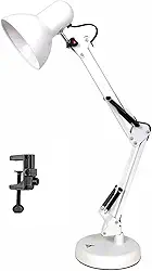 Luminária Articulada De Mesa Abajur Modelo Pixar Com Base E Garra (BRANCO)