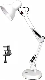 Luminária Articulada De Mesa Abajur Modelo Pixar Com Base E Garra (BRANCO)