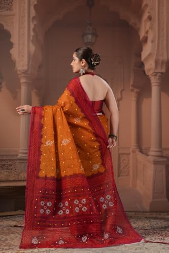 Image of TAMAIRA FASHION Mulmul Pure Cotton Saree For Woman Floral Batik Printed|Office Wear Daily Wear Sarees For Women Without Blouse Piece (Available in 11 Colours)