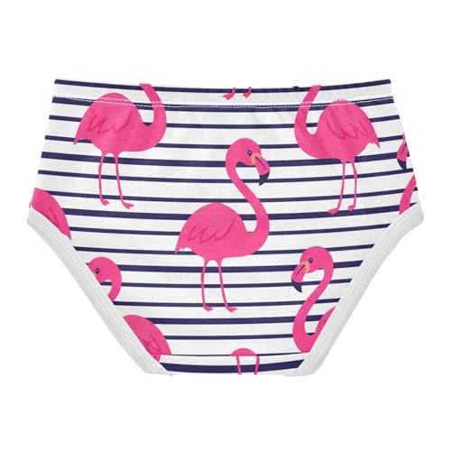 Cotton Toddler Underwear Floral Cute Pink Flamingos Stripes Cute Panties Girl Fun Print Kids Briefs Undies 2t2