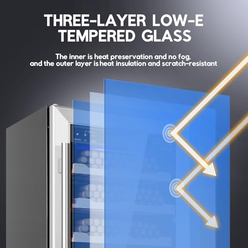 Image of Tylza 88L Ciagr Humidor Cabinet, Humidity & Temp Control Electric Humidors for Cigars, 640 Counts, Silent Compressor, Reversible Door, Cigar Humidors with Spanish Cedar Drawer Shelves, Gifts for Men