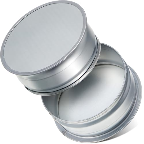 Image of VIHOSE 2 Pcs 4 Inch Od Dryer Vent Cap Galvanized Round Dryer Vent Cover Inside Galvanized Steel Tee Duct End Cap Pipe Cover Metal Plug for Outdoor and Indoor HVAC Systems