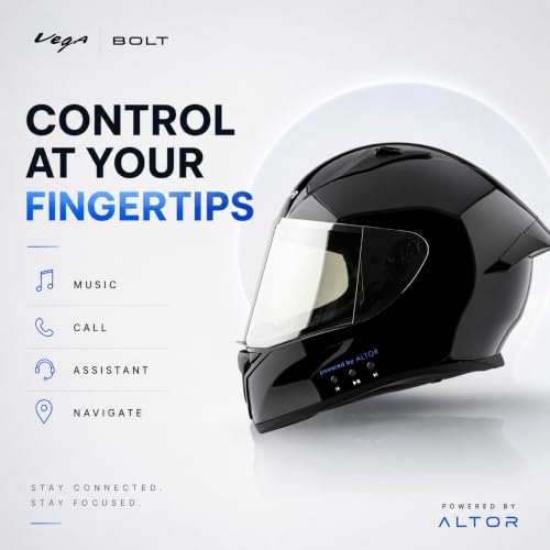 Vega Store Vega Bolt ISI Certified Smart Bluetooth Full-Face Helmet - Image 5