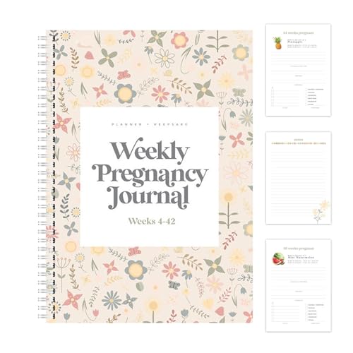 Mein Schwangerschaftstagebuch, Mutterschaftstagebuch - Wöchentlicher Schwangerschaftsorganisator | Schwangerschafts-Tagebuch, Erinnerungsbuch, Kalender für werdende Mütter, Schwangerschafts-Wochen-Mon