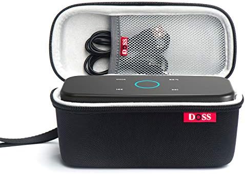 DOSS SoundBox Plus Portable Wireless Bluetooth Speaker Bundle Official Protective Travel Case-White&Black