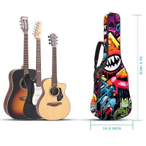 JRHEJTFZ Housse pour guitare acoustique de 1,9 cm d’épaisseur – Imperméable – Durable et élégant – Imprimé gribouillage, Multicolore 5., 42.9×16.9×4.7 in, Motif imprimé tendance - Les Beatles, Paul McCartney, John Lennon, RIngo Starr, George Harrison JRHEJTFZ Housse pour guitare acoustique de 1,9 cm d'épaisseur - Imperméable - Durable et élégant - Imprimé gribouillage, Multicolore 5., 42.9x16.9x4.7 in, Motif imprimé tendance – Image 6