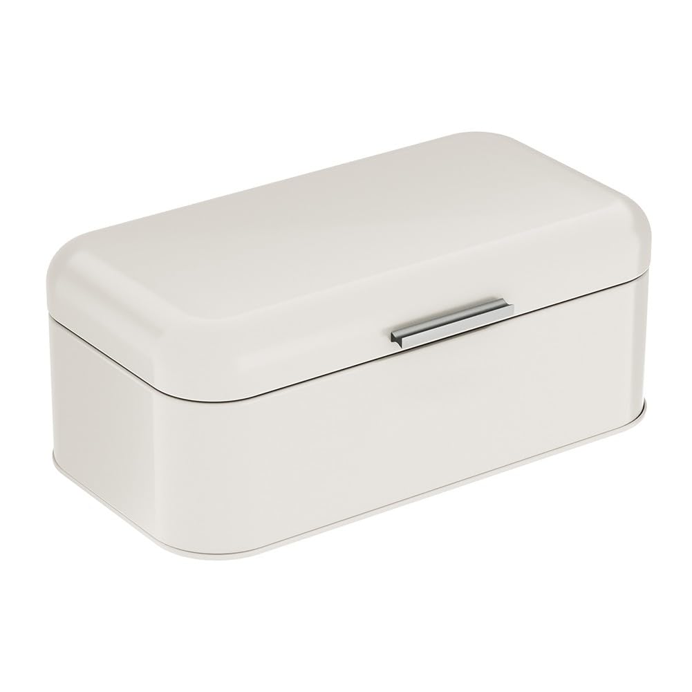 Boîte de rangement en métal blanche grande capacité pour pain et cuisine