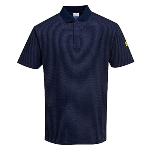 Portwest Anti-Static ESD Polo Shirt, Size: XL, Colour: Navy, AS21NARXL