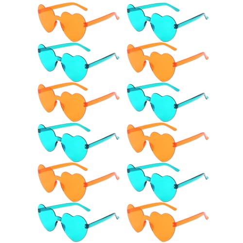 Image of Heart Sunglasses 12 /18 /24 Pcs Heart Shaped Glasses for Women Cute Funny Party Glasses Party Favors Accessories