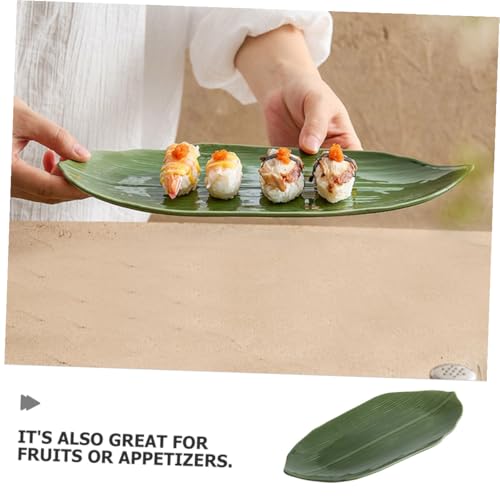 Plato de cerámica rectangular para servir sushi miniatura 5
