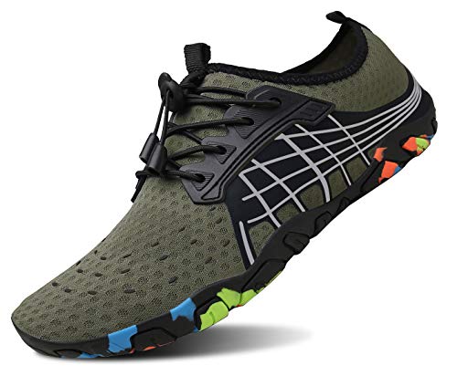 Kealux Men Women Barefoot Quick-Dry Water Sports Shoes Multifunctional Sneakers with Drainage Holes for Swim, Walking, Yoga, Lake, Beach, Garden, Park, Driving, Boating