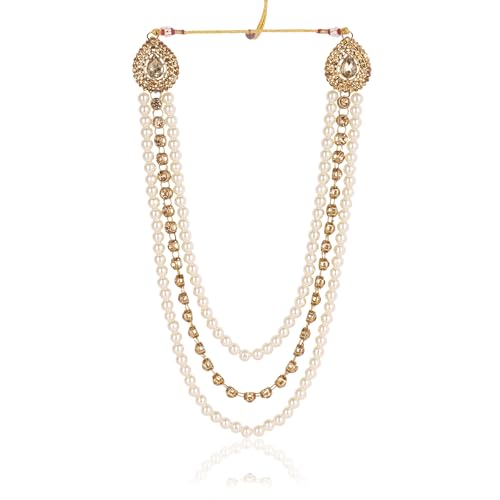 pearl beads Dulha groom sherwani Necklace/Moti Mala for Men for w...
