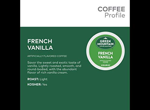 Image of Green Mountain Coffee, French Vanilla, Single-Serve Keurig K-Cup Pods, Light Roast Coffee, 144 Count (6 Boxes of 24 Pods)