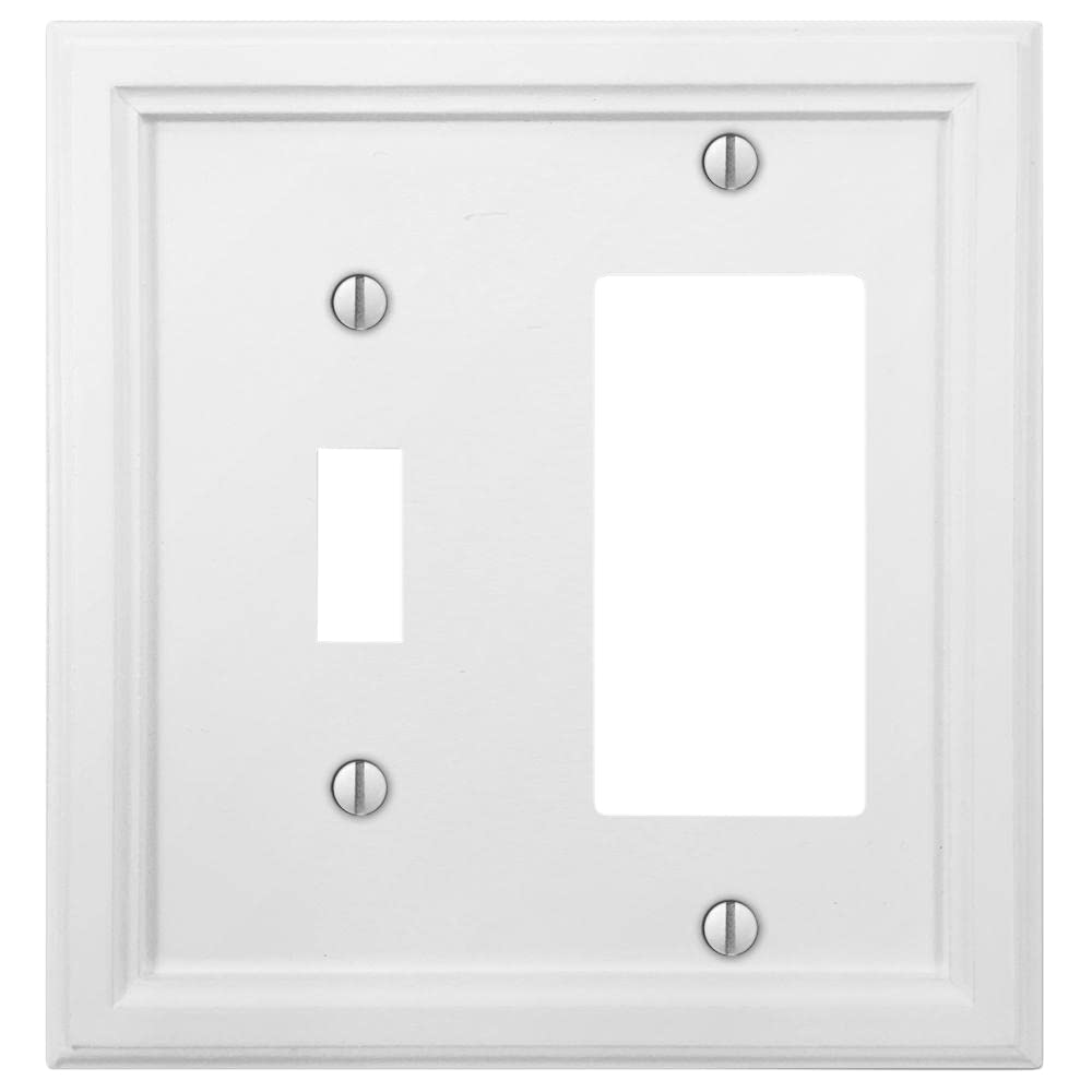 Placa de pared compuesta Elly 2 Gang con un interruptor de palanca y un conmutador de roca