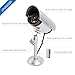 WALI Bullet Dummy Fake Surveillance Security CCTV Dome Camera Indoor Outdoor with one LED Light + Security Alert Sticker Decals (TC-S1), Silver