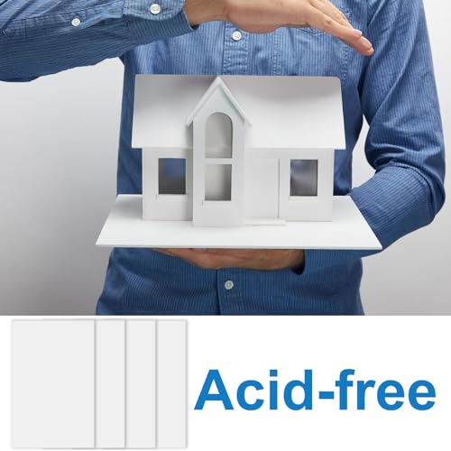 Cozlly 5stk Schaumstoffplatte Weiß, 200 * 300 * 5mm Schaumstoffboards, Pvc Leichte Hartschaumplatte 5mm, Rechteckschaum, Foam Board für Modellbau Handwerk Modellieren Kunst Präsentation Schulprojekte