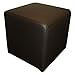 Quattro Meble Dunkelbraun Echtleder Hocker 40x40x40cm Sitzhocker Rindsleder Sitzwürfel Fußhocker Polsterhocker Echt Leder Puff
